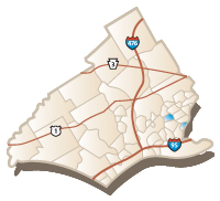 Map of Darby Township, PA