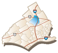Map of Broomall, PA