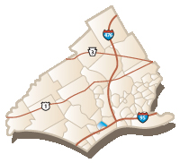 Map of Upland, PA
